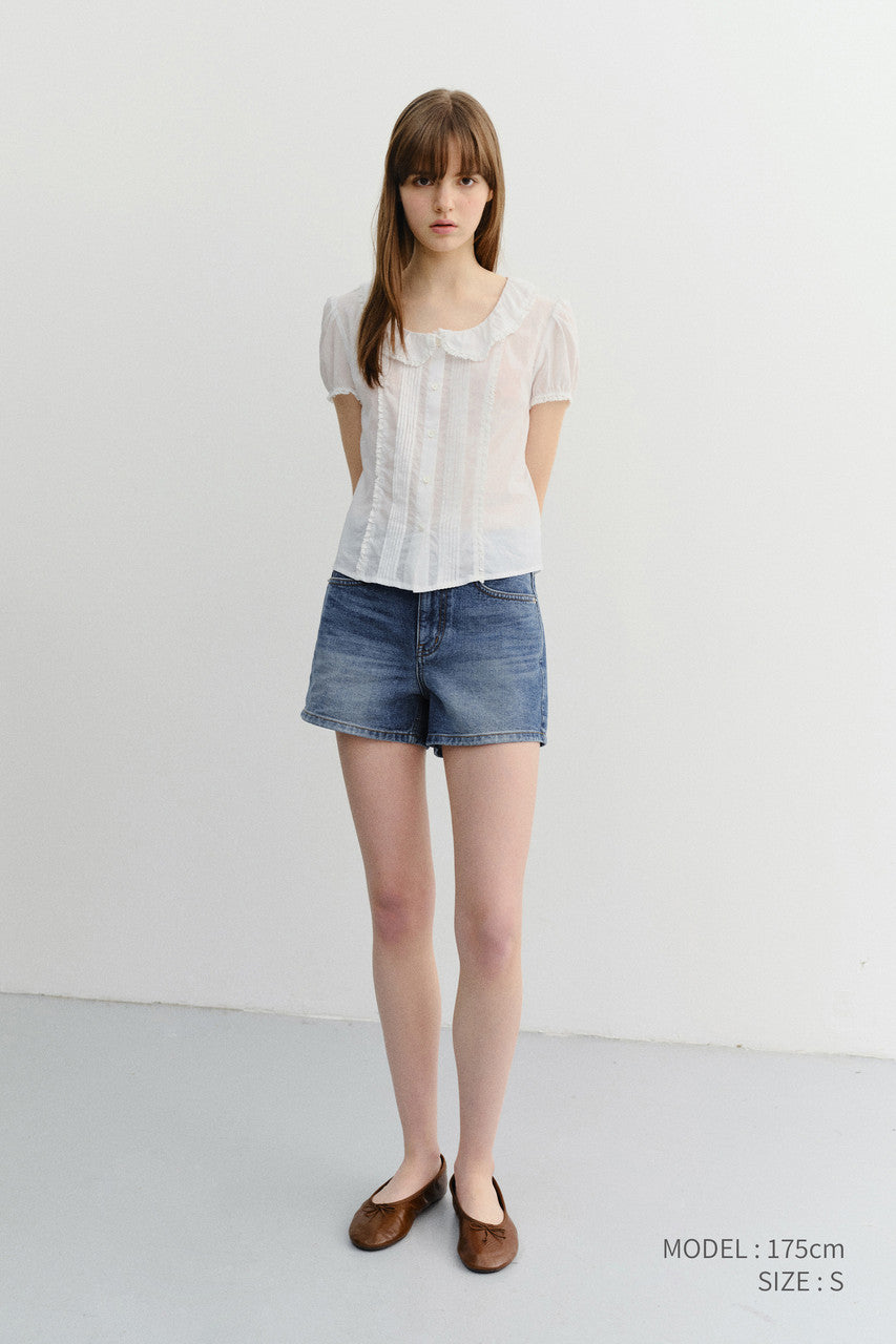 Dunst Mini Denim Shorts Classic Blue