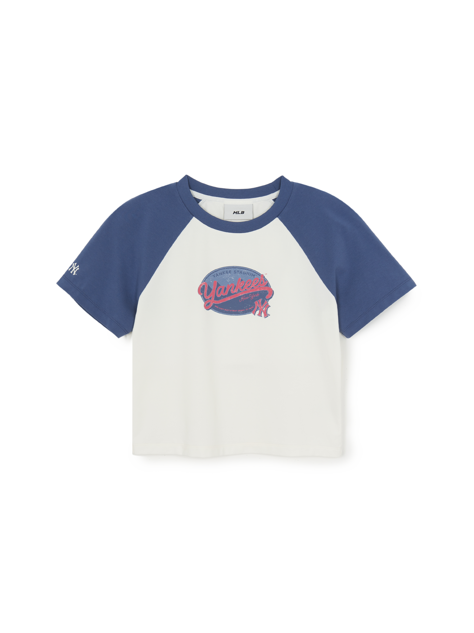 [mlb korea] Women's Vintage Color Block Crop T-Shirt