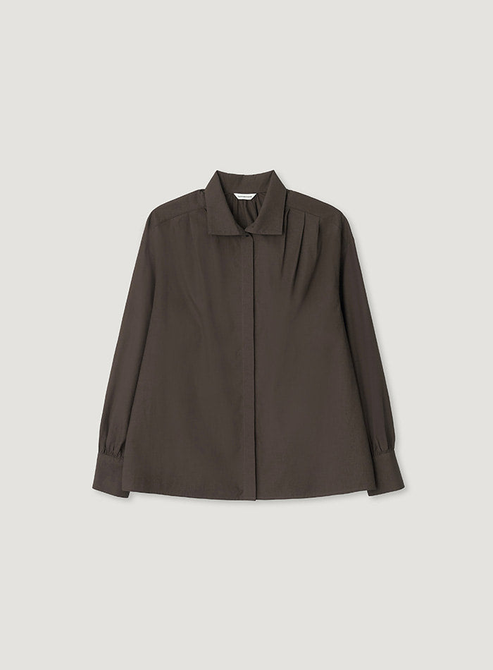Mango Maniplease Ben High Neck Shirt Brown