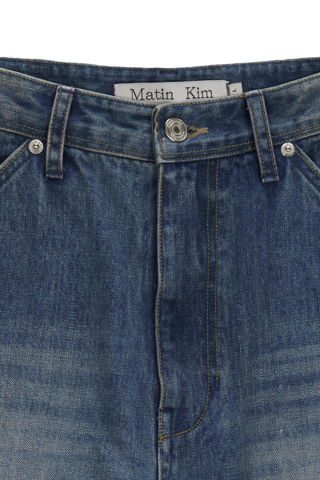 [matinkim] LOWRISE BOOTS CUT DENIM PANTS FOR MEN IN LIGHT BLUE