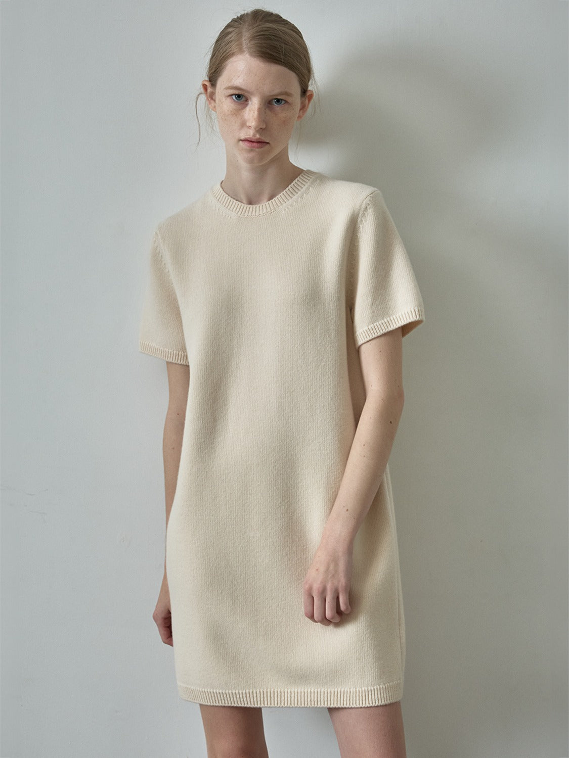 Facade Pattern 90s Knitwear Dress ivory