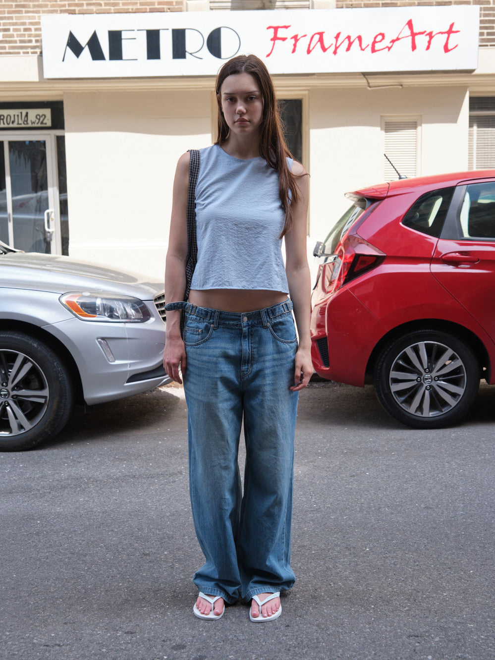 Low Classic Airy Oversized Jeans Mid Blue - Low Classic