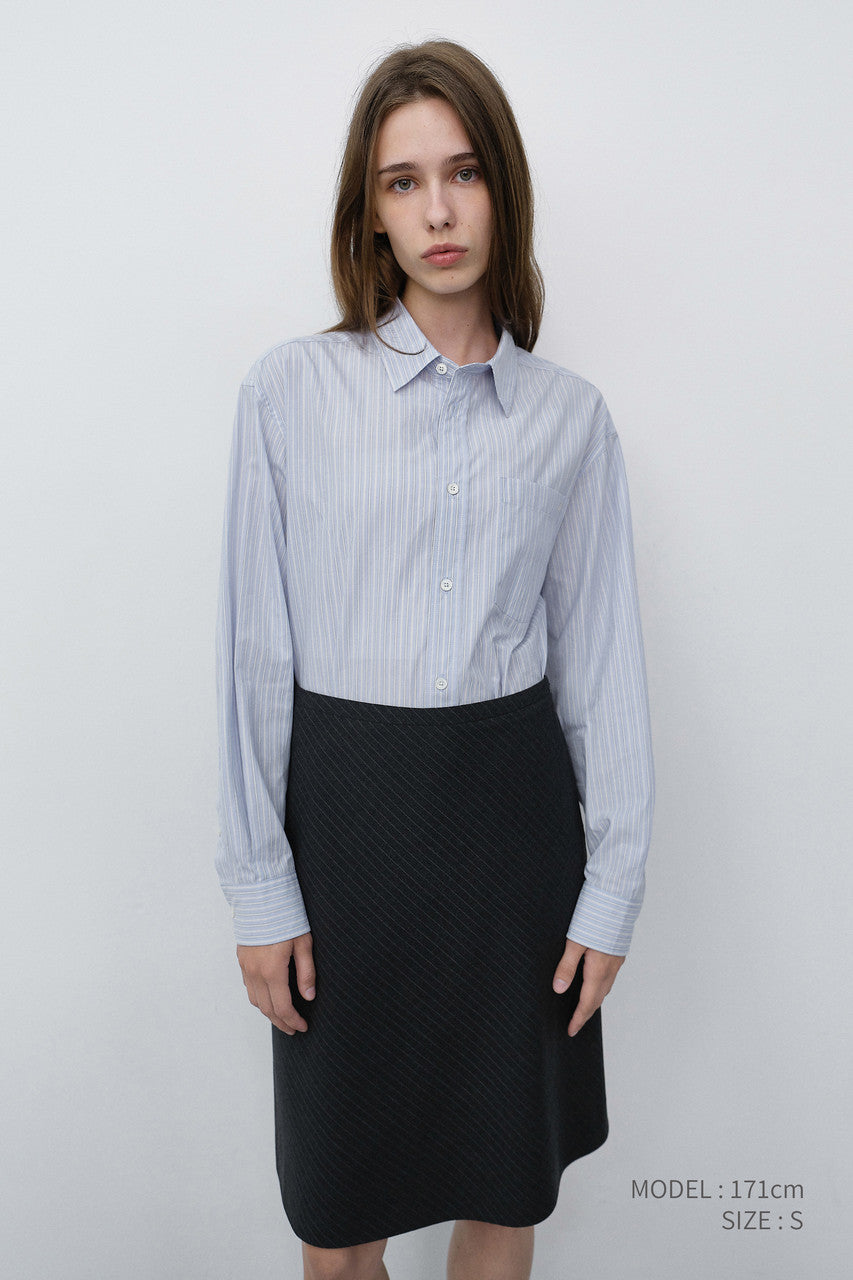 Dunst Unisex Informal Shirt Soft Blue Grey Stripe