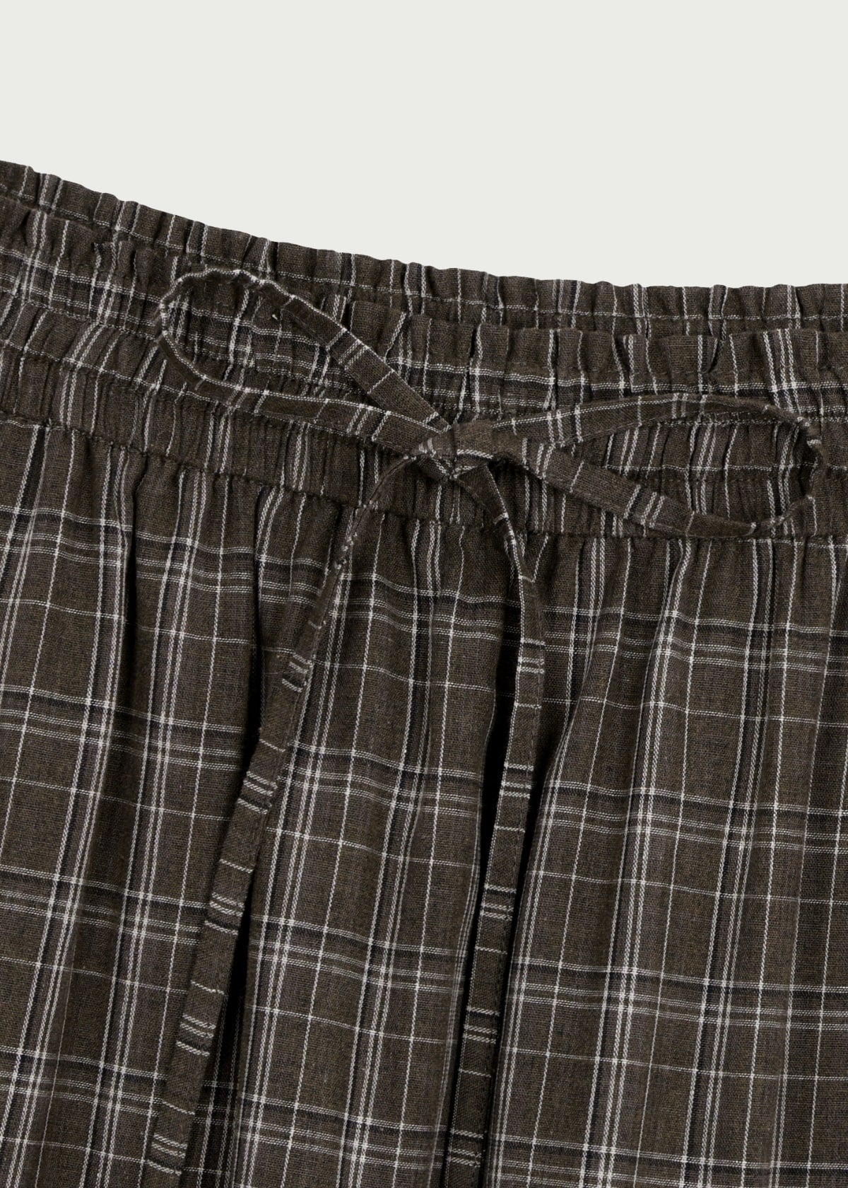 Depound lace point check tiered skirt - brown
