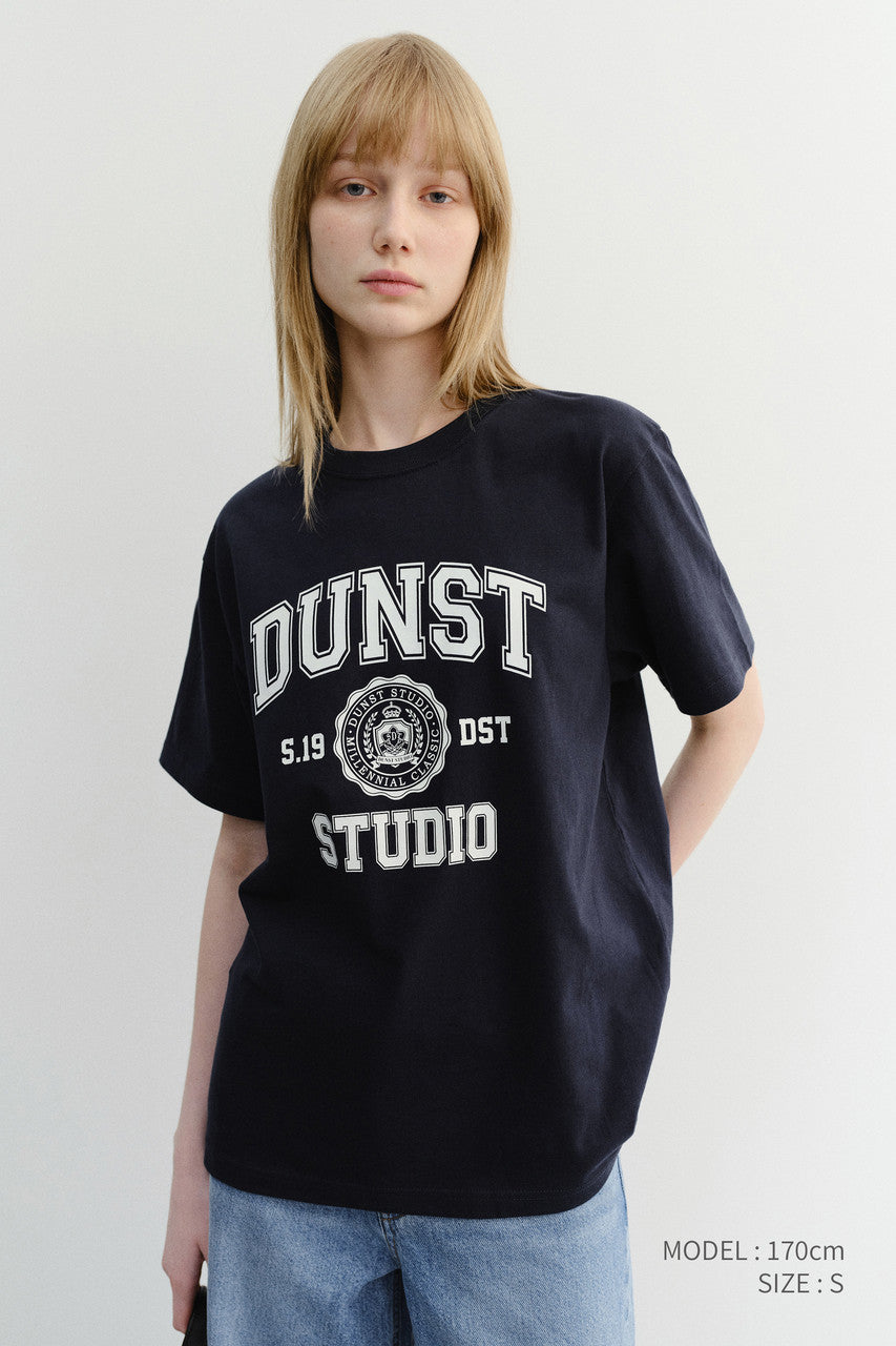 Dunst Unisex Classic Logo T-Shirt French Navy