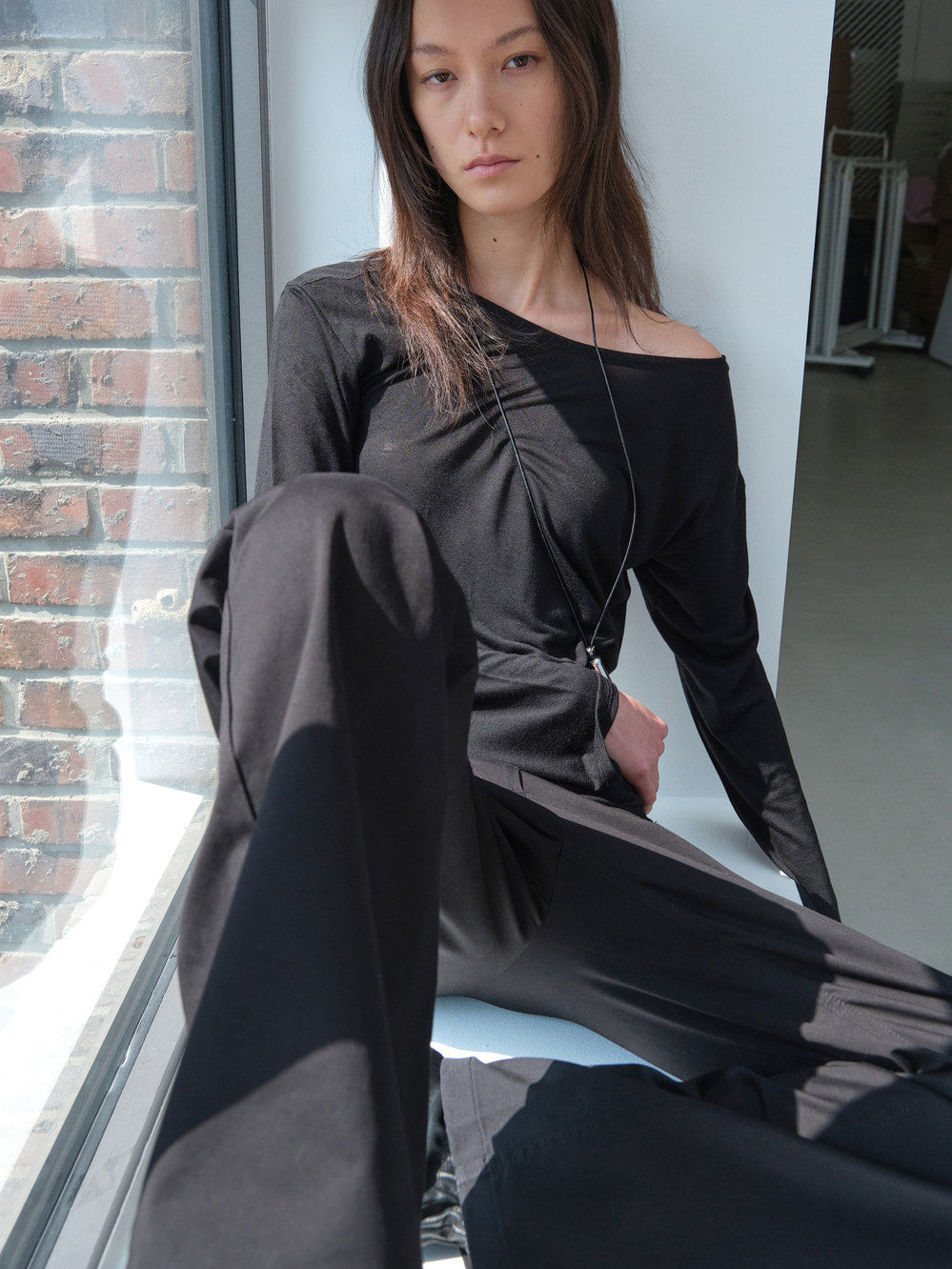 Low Classic Sheer Long Sleeve T-Shirt Black