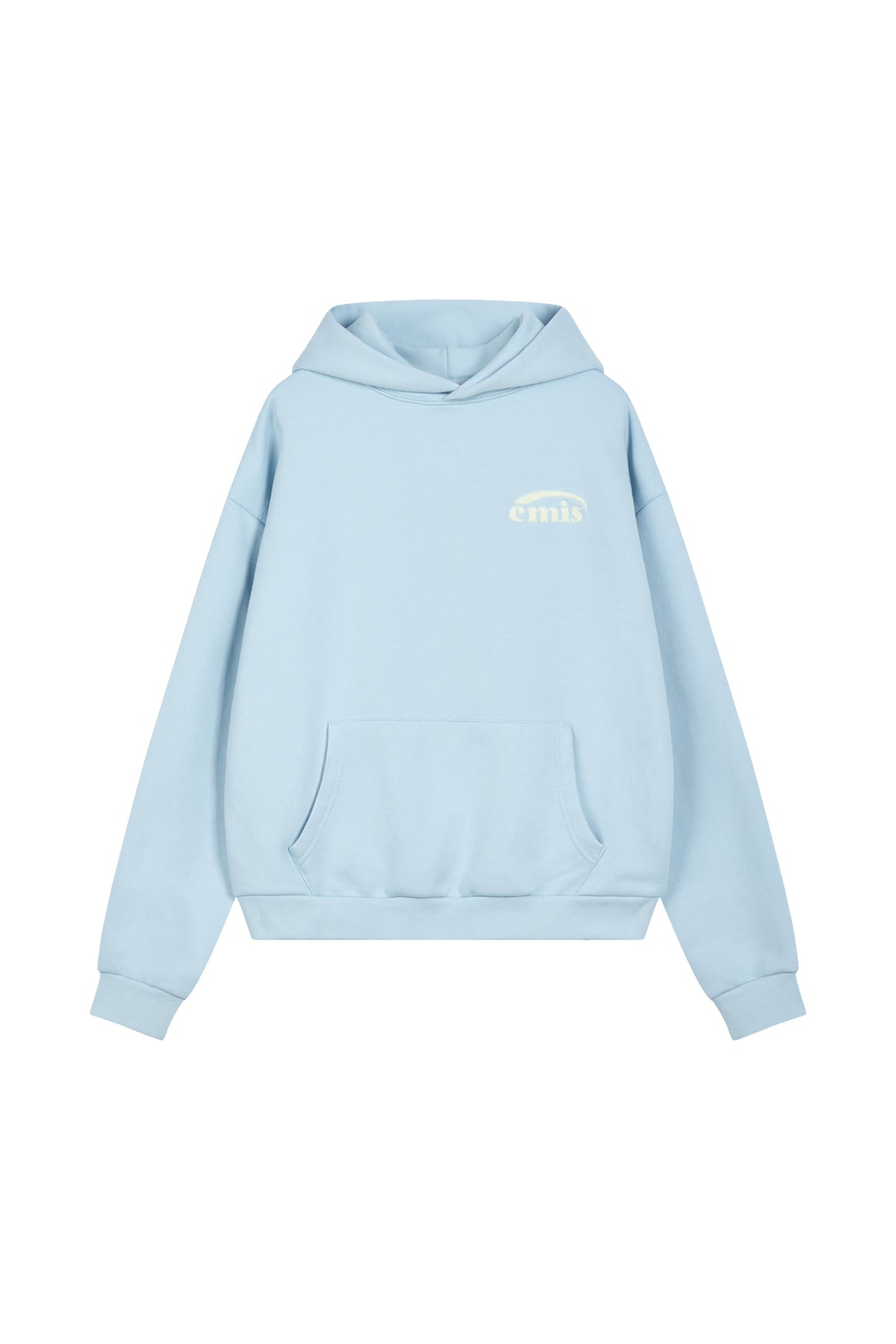 Emis Boucle Logo Hoodie-Ash Blue