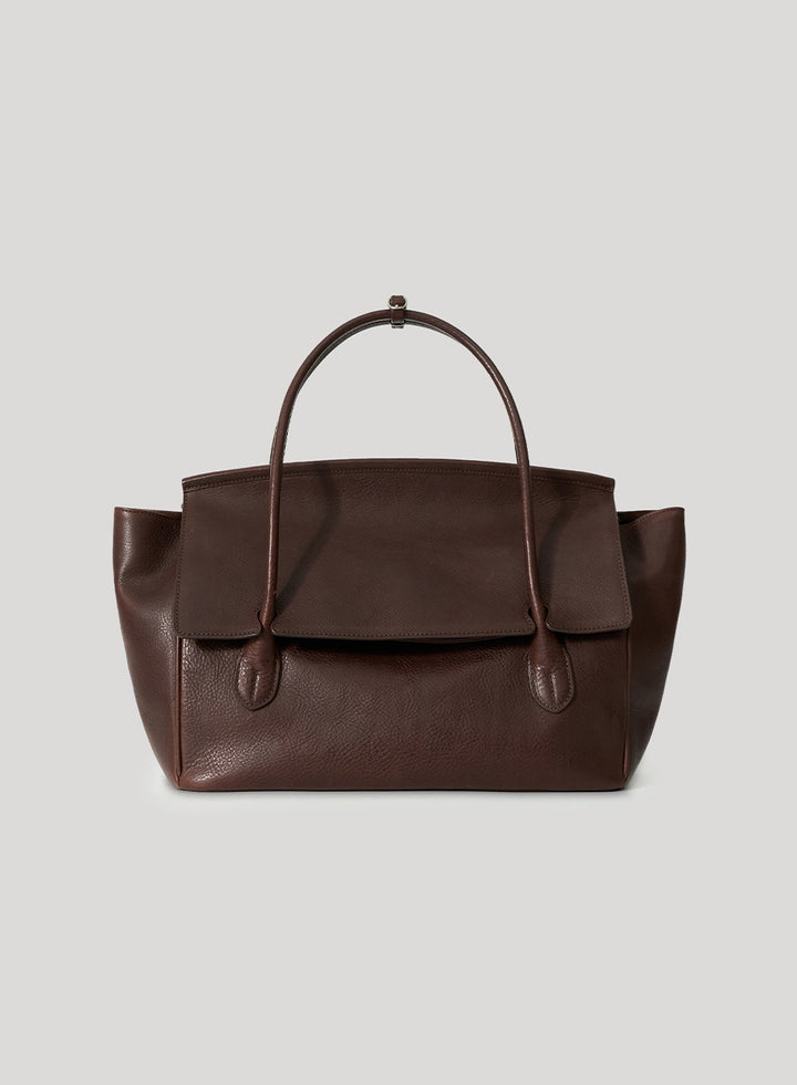 Kindersalmon Tessa Leather Tote Bag Dried Plum (From Italy)