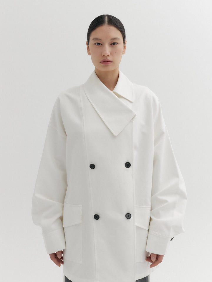 EENK Asymmetrical Collar Jumper - Ivory