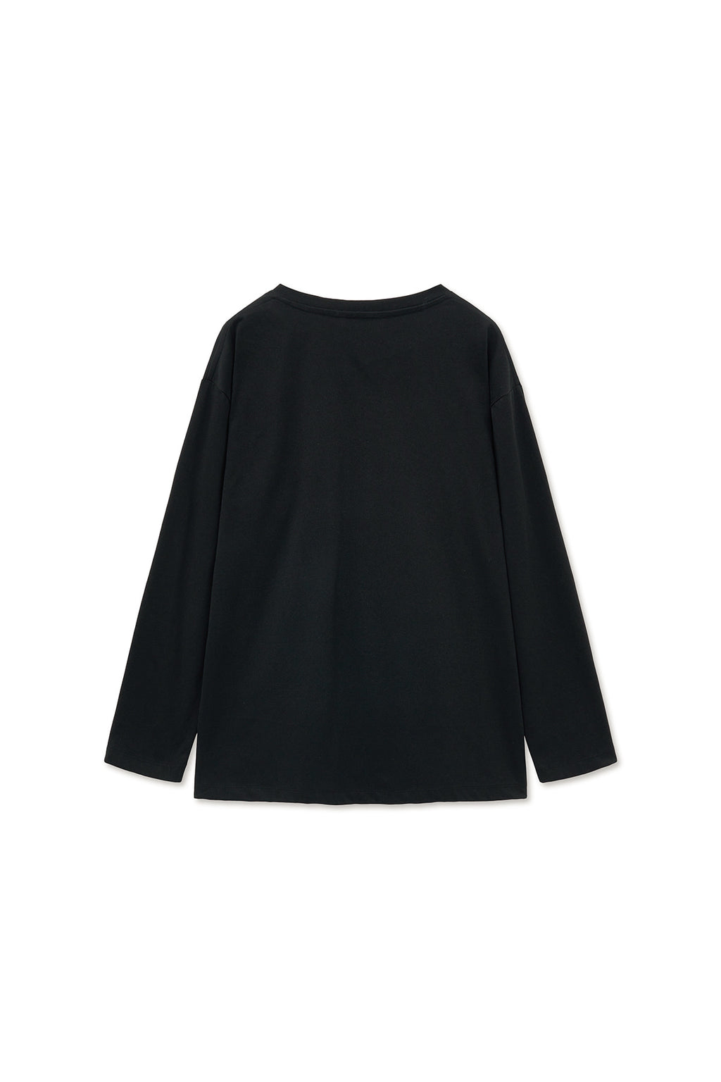 [matinkim] TUCK POINT LONG SLEEVE TOP FOR WOMEN IN BLACK
