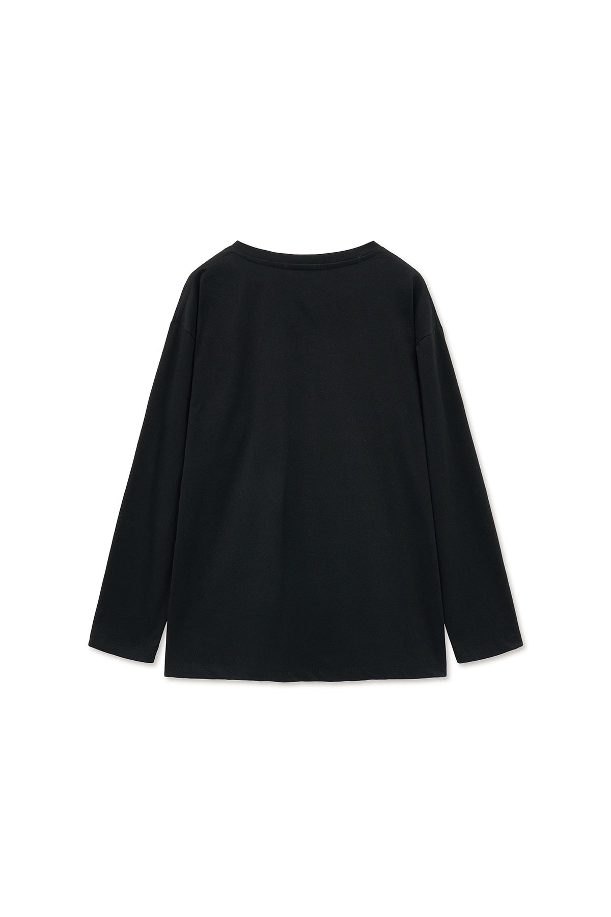 [matinkim] TUCK POINT LONG SLEEVE TOP FOR WOMEN IN BLACK