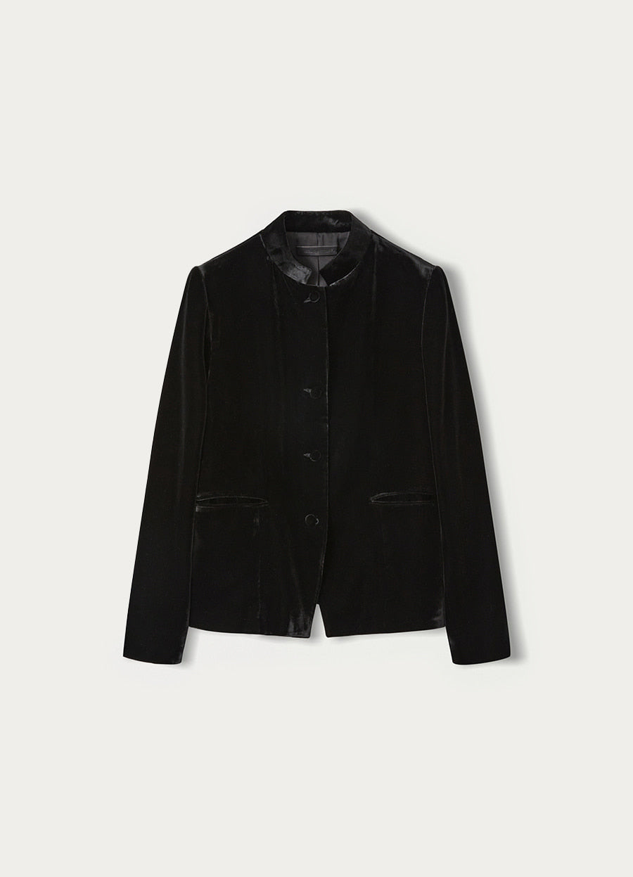Nothing Written Poche velvet jacket (Deep black) (Pre-order, ships from Oct 27)
