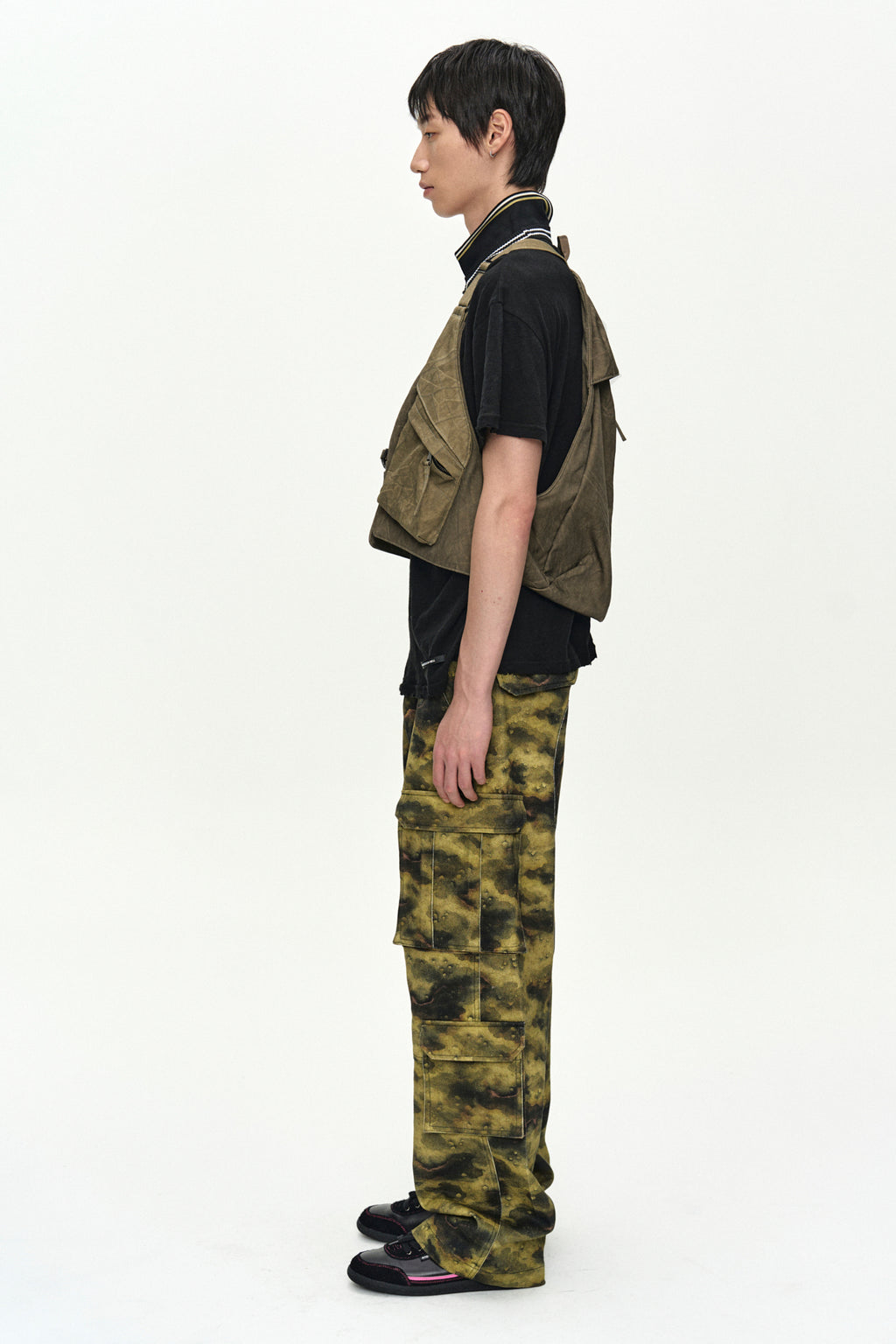 Andersson Bell Tie-Dyed Vest Backpack Khaki)