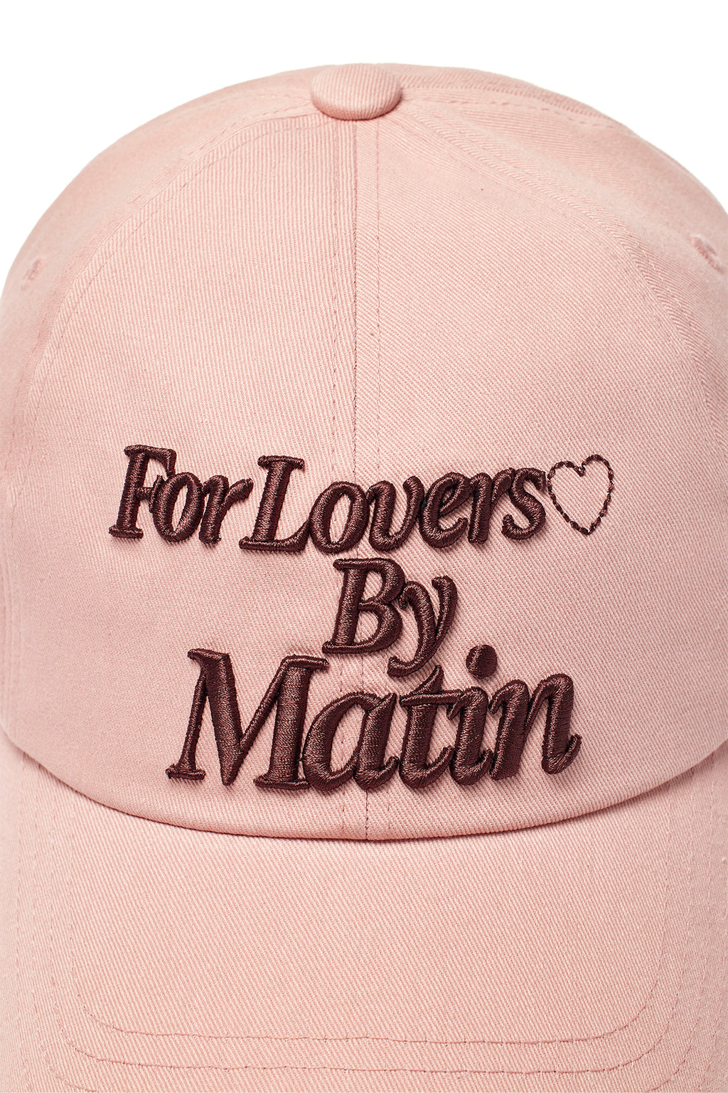 [matinkim] FOR LOVERS LOGO POINT BALL CAP IN LIGHT PINK