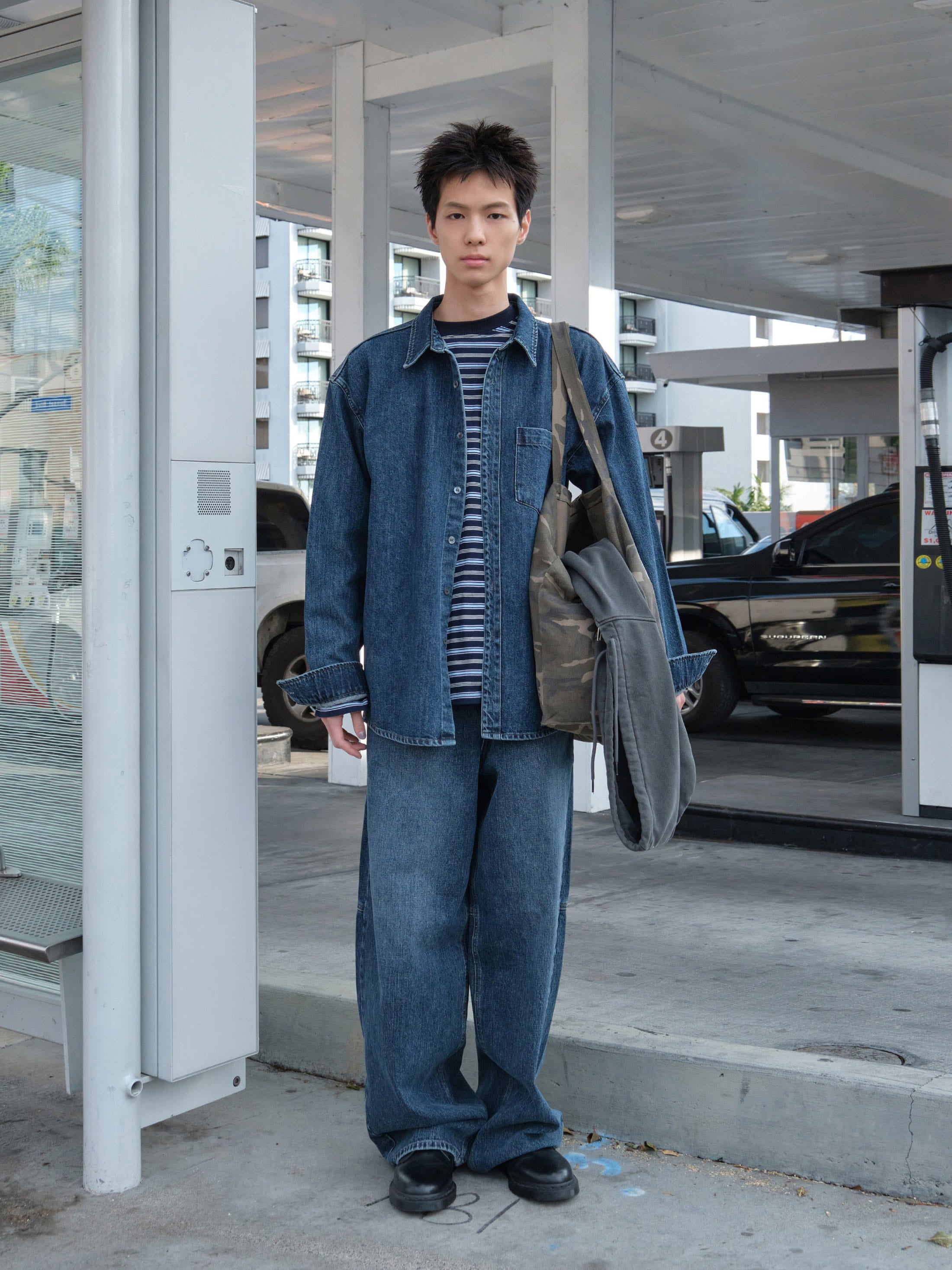 Low Classic Lc Denim Shirt Jacket Dark Blue