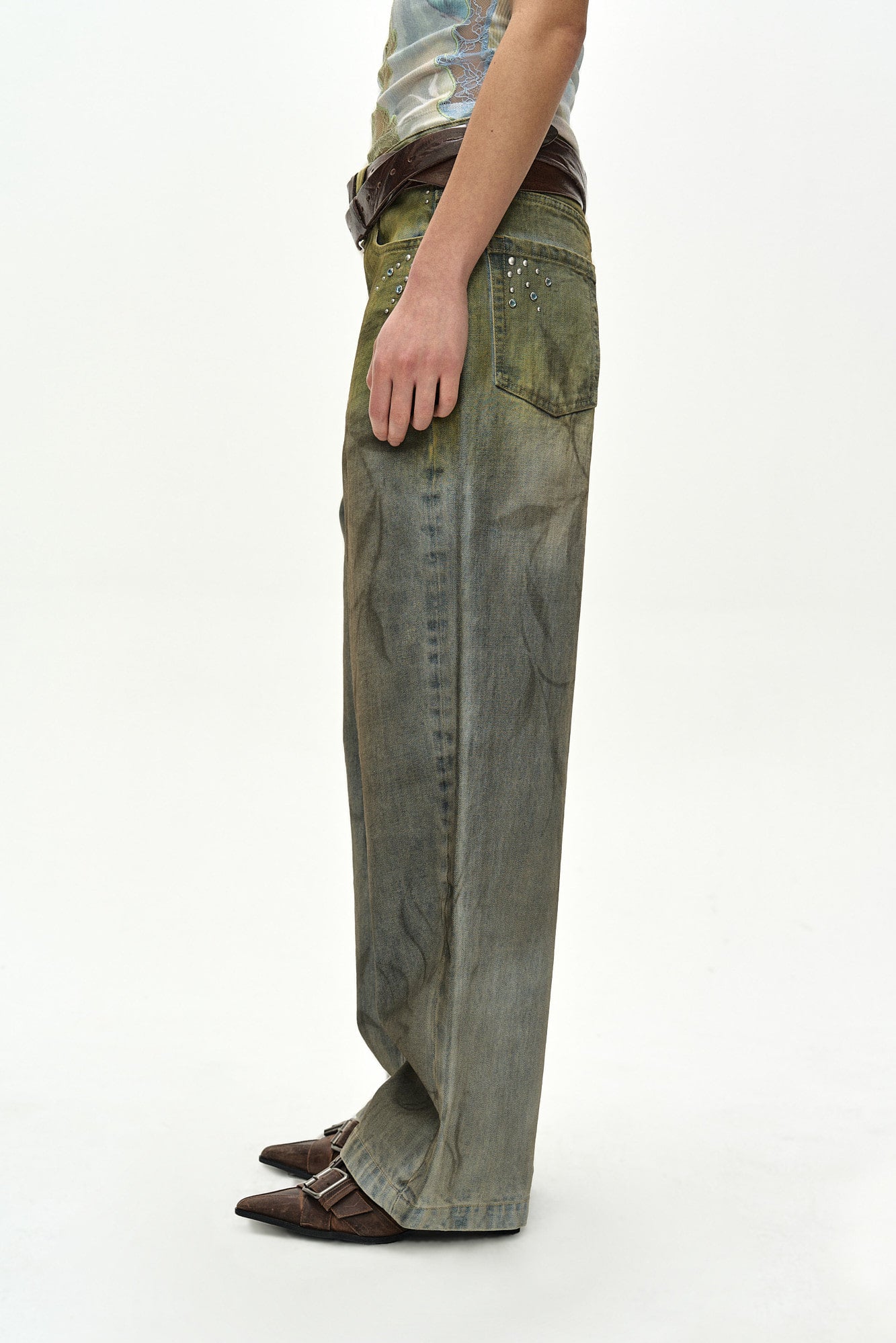 Andersson Bell Botanical-Print Jeans