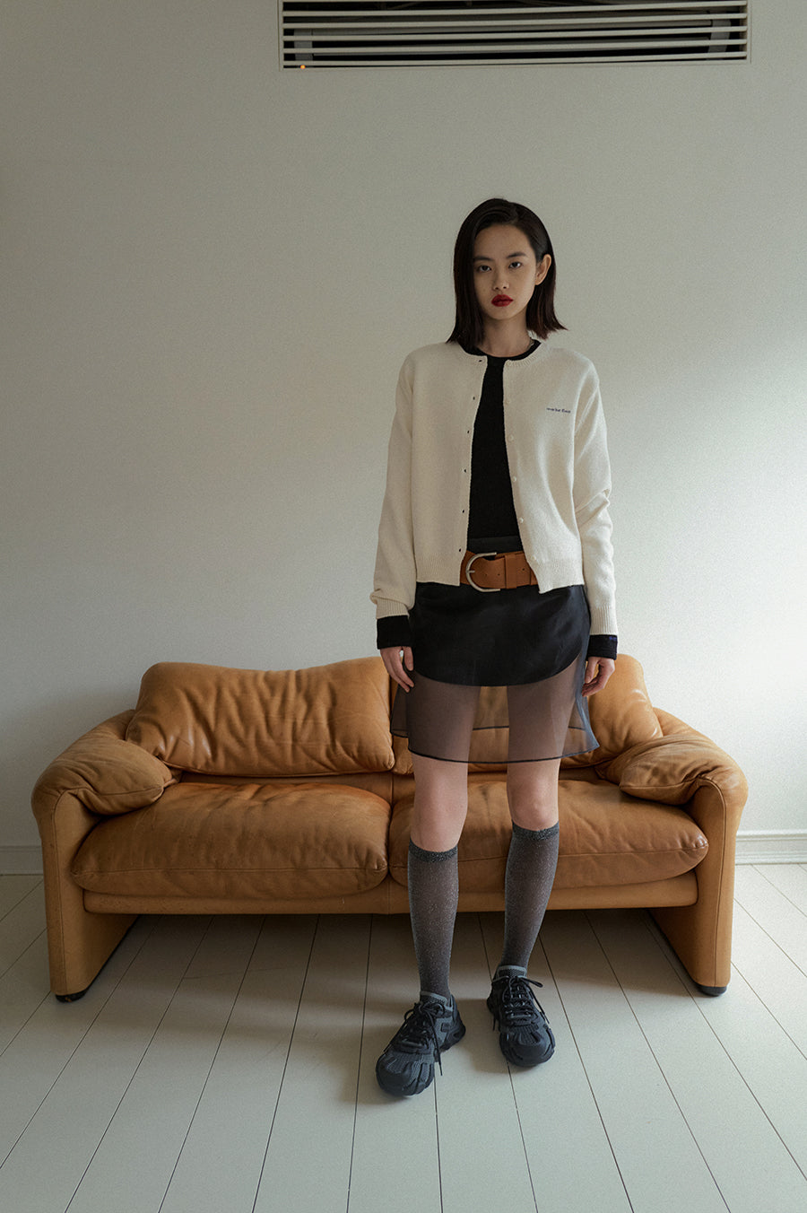 Overdueflair Overdue Wool Cardigan Cream