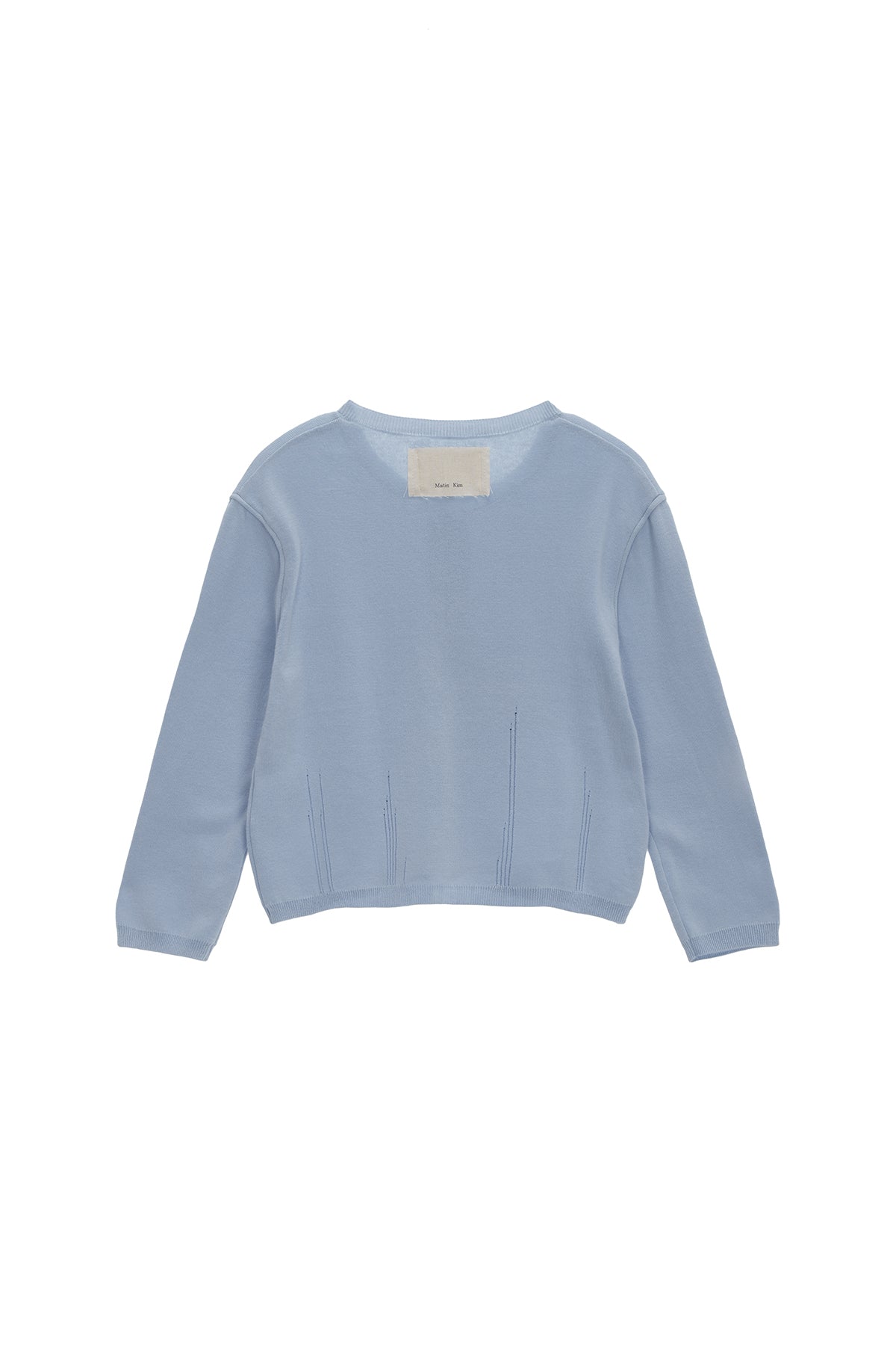 Matinkim Three Quarter Sleeve Round Cardigan IN Sky
