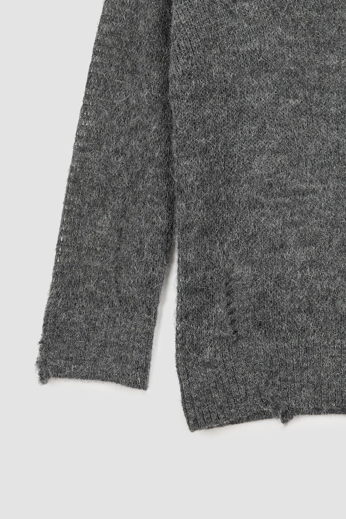 Matinkim Damage Detail Logo Pullover IN Charcoal