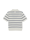 MLB Korea Women's Varsity Stripe Crop Polo T-Shirts