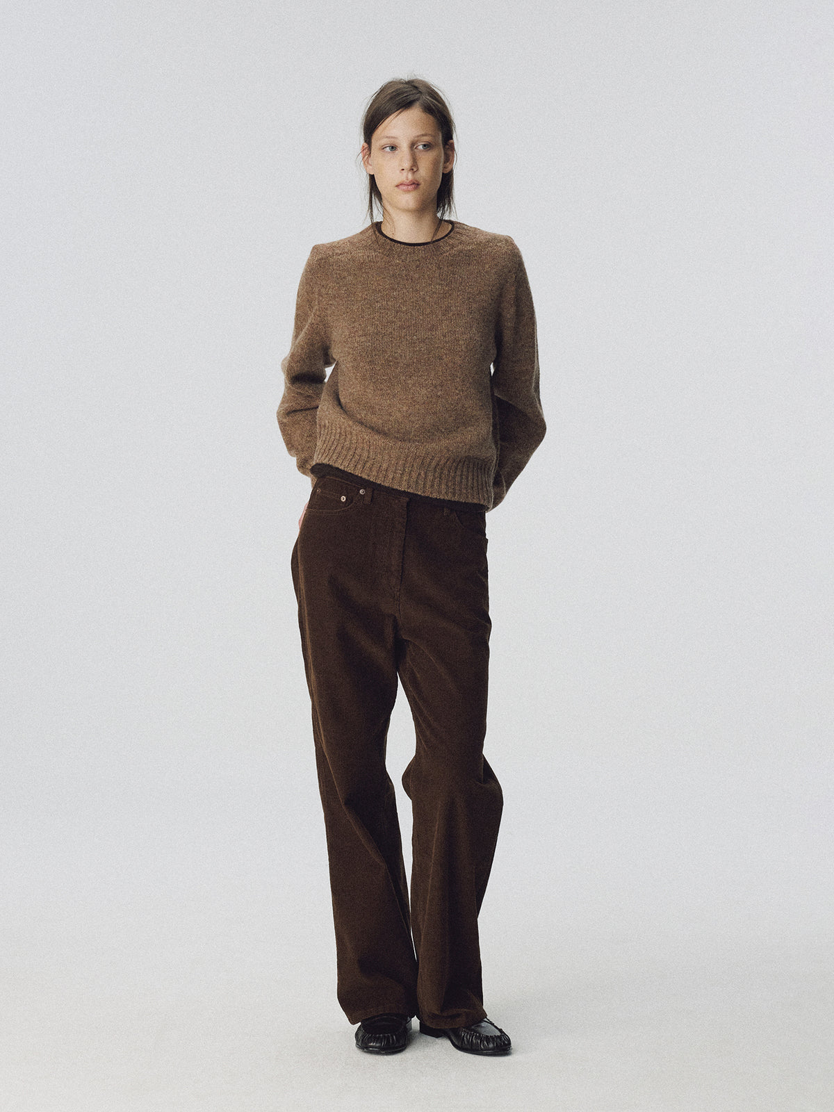 Nothing Written Kiri brushed wool pullover (Chestnut brown)