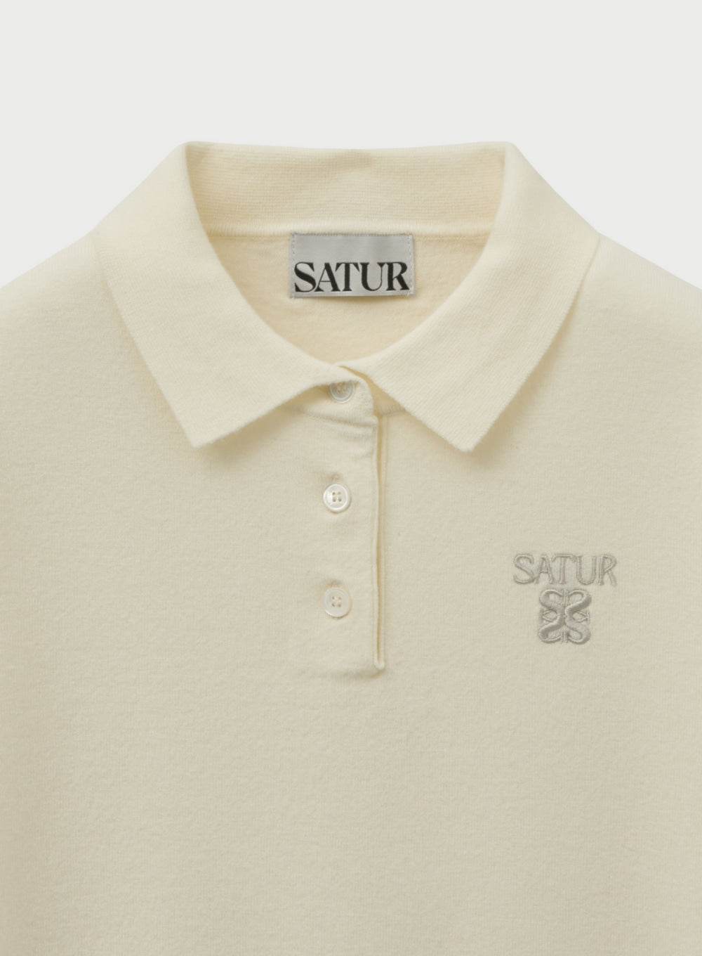[satur] (W) Basic Polo Knit - Cream