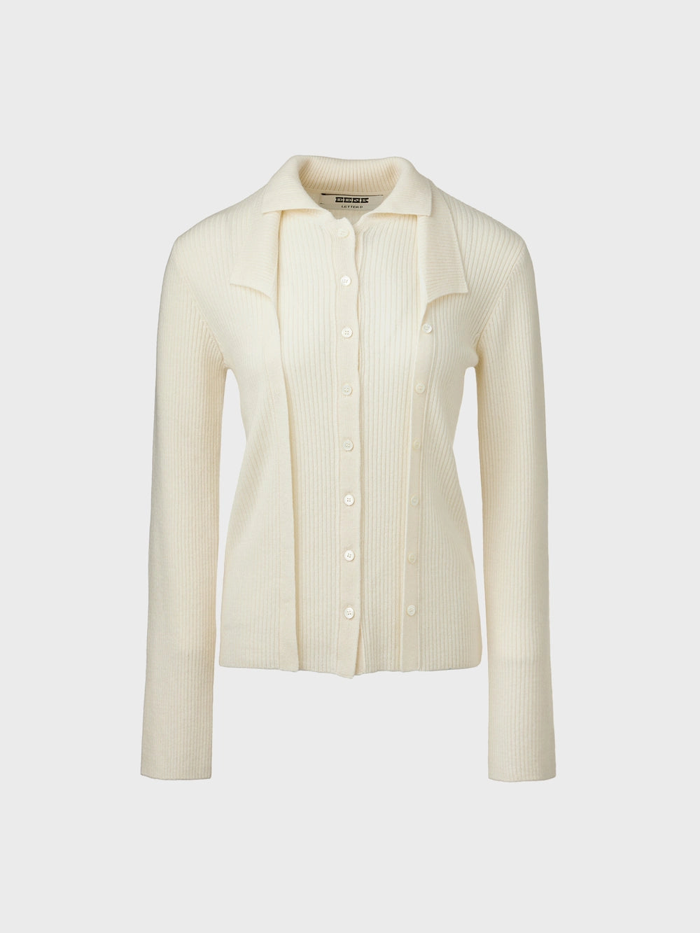 EENK Double Layer Front Cardigan - Ivory