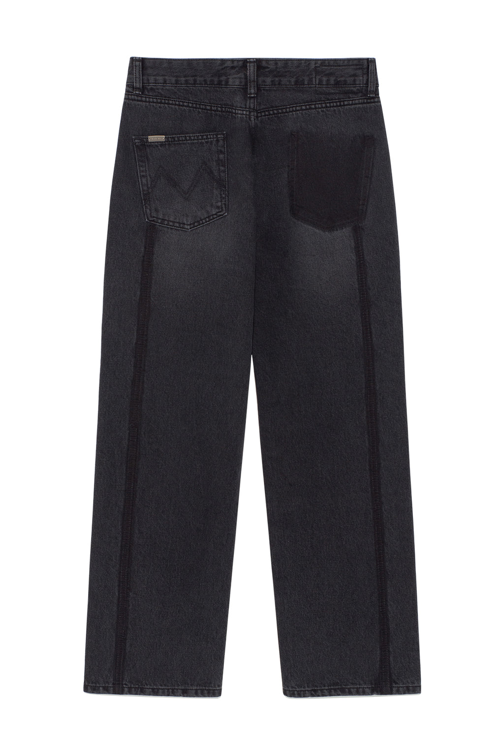 [matinkim] POCKET WASHED POINT DENIM PANTS IN BLACK
