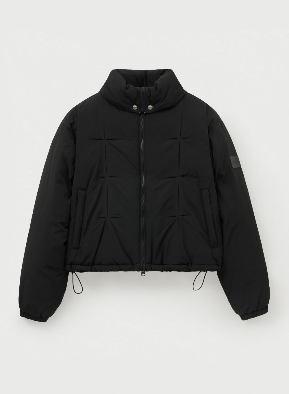 [satur] (W) Orta Nylon 2-Way Collar Duck Down Padding - Black