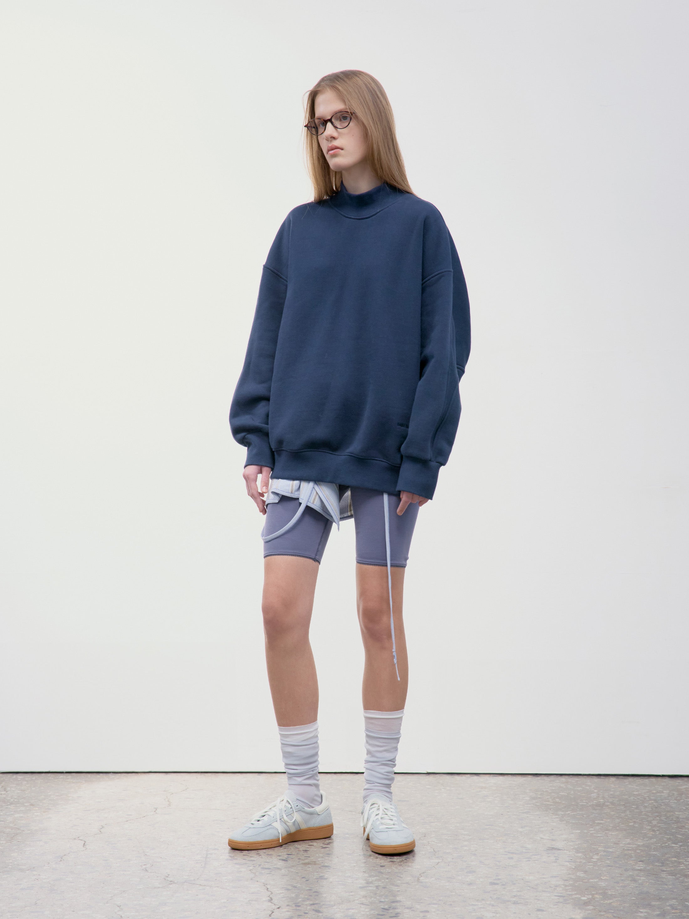 Low Classic Stripe Knit Wrap Skirt Blue
