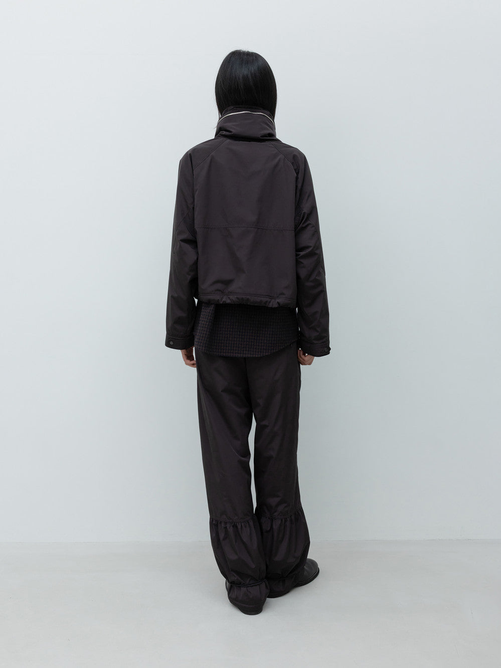 Low Classic Fleece-Lined Volume-Leg Pants Brown