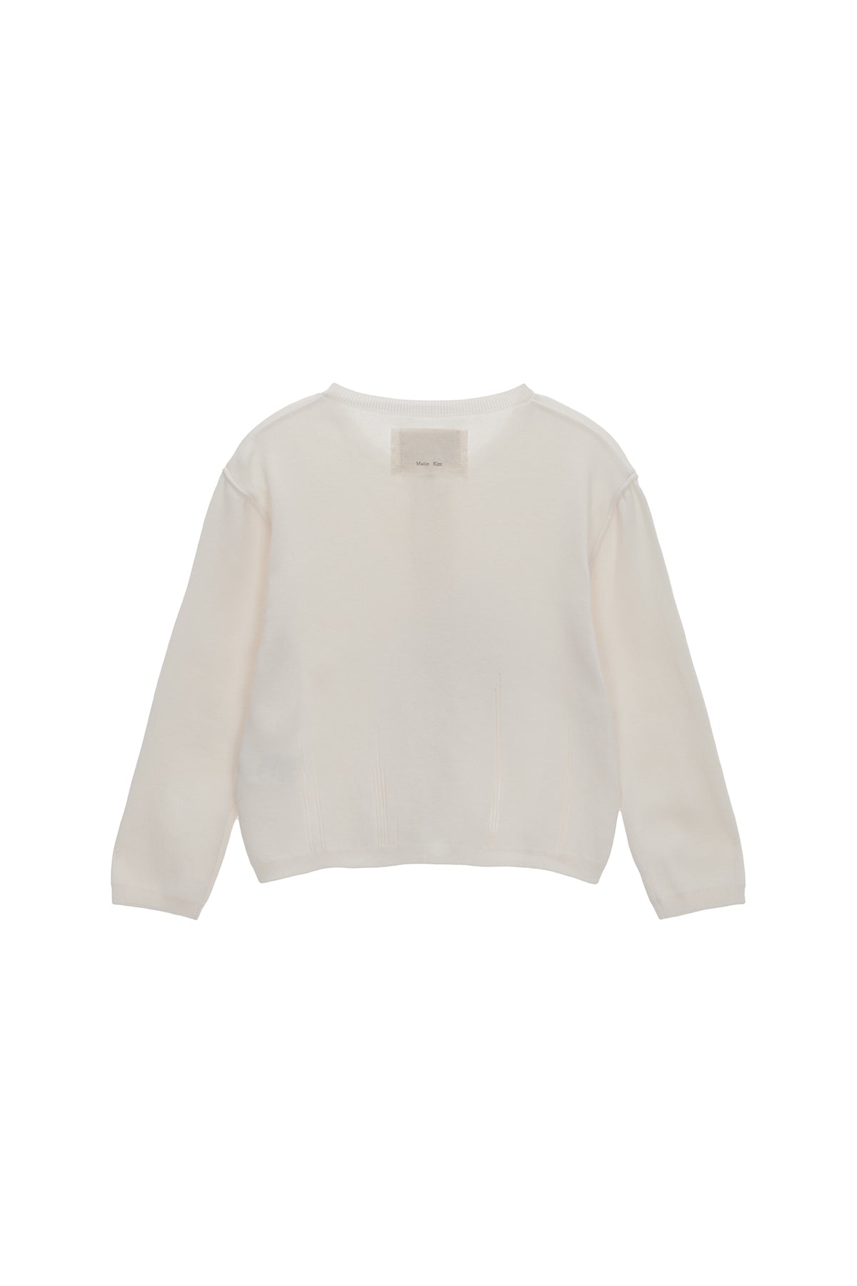 Matinkim Three Quarter Sleeve Round Cardigan IN White
