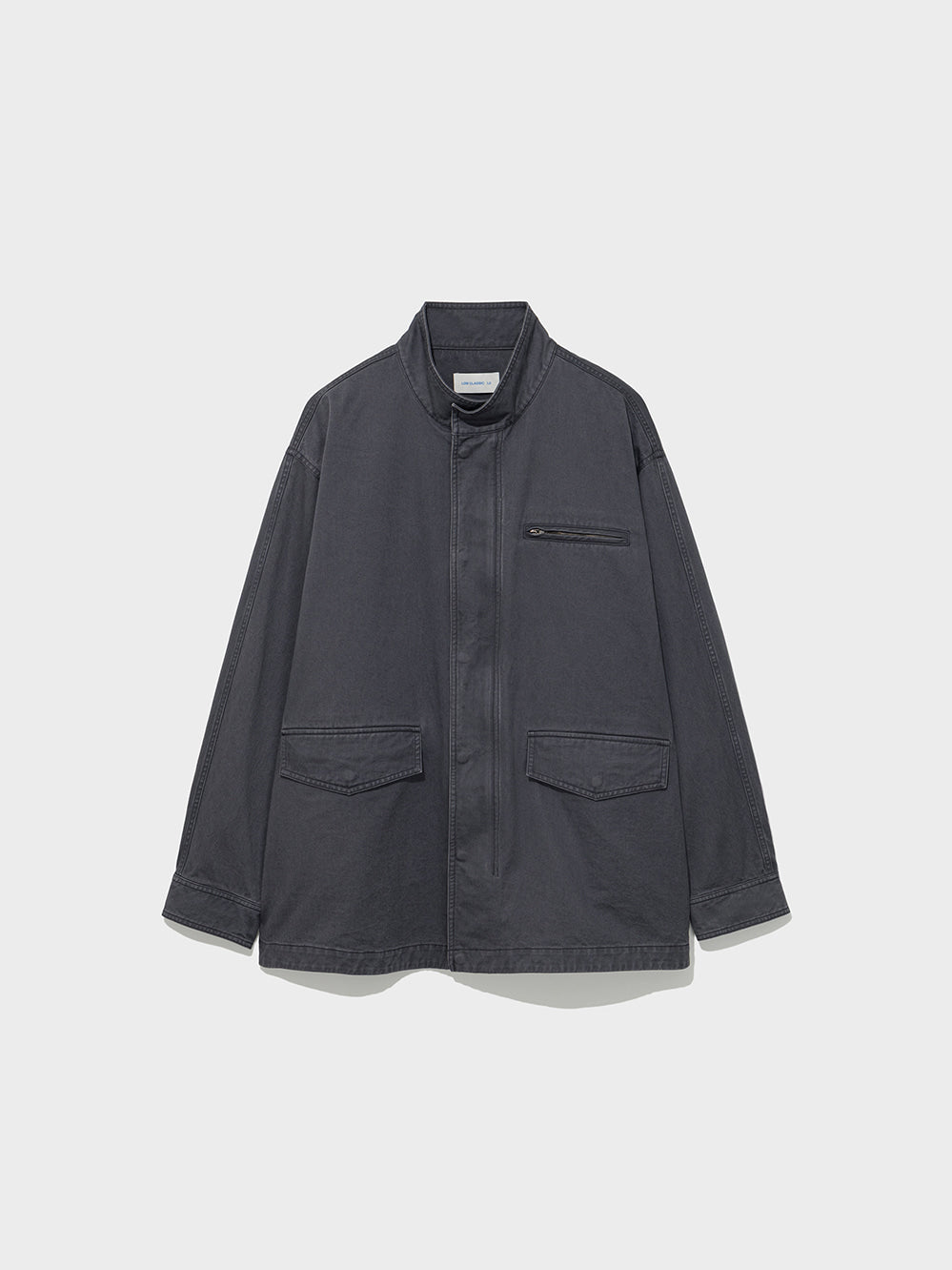 Low Classic Washed Cotton Utility Jacket Charcoal