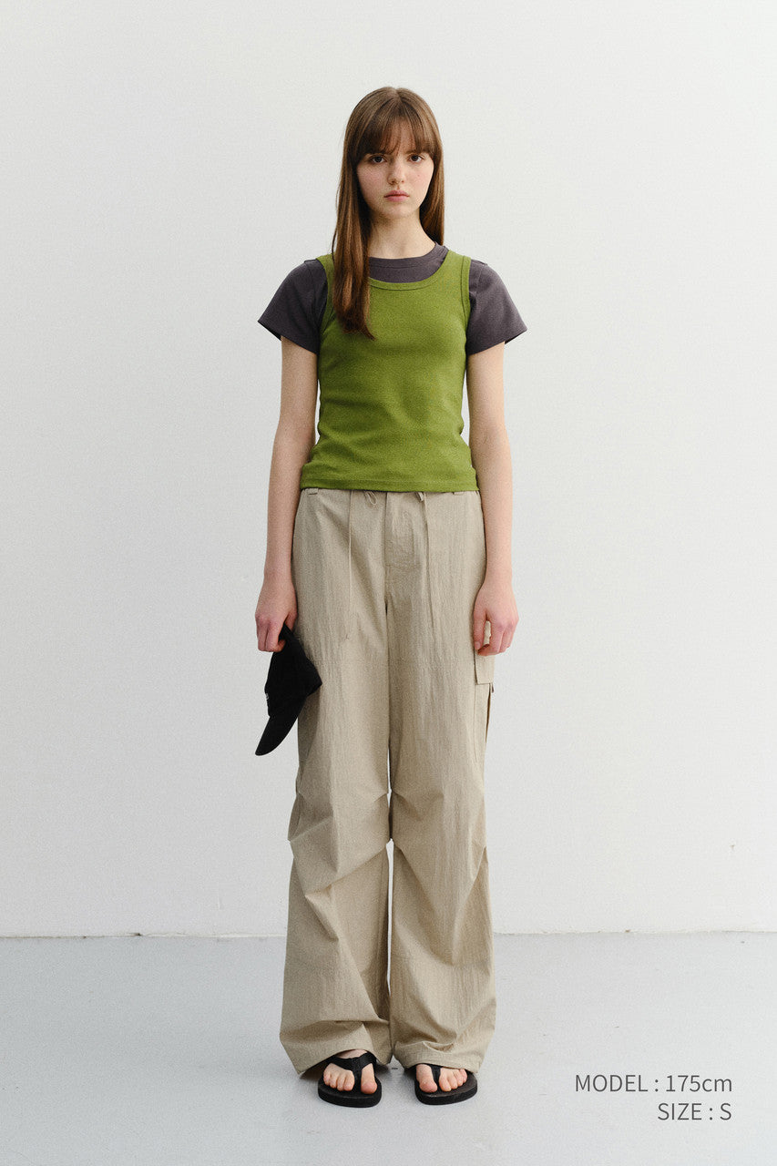 Dunst Utility Parachute Pants Beige