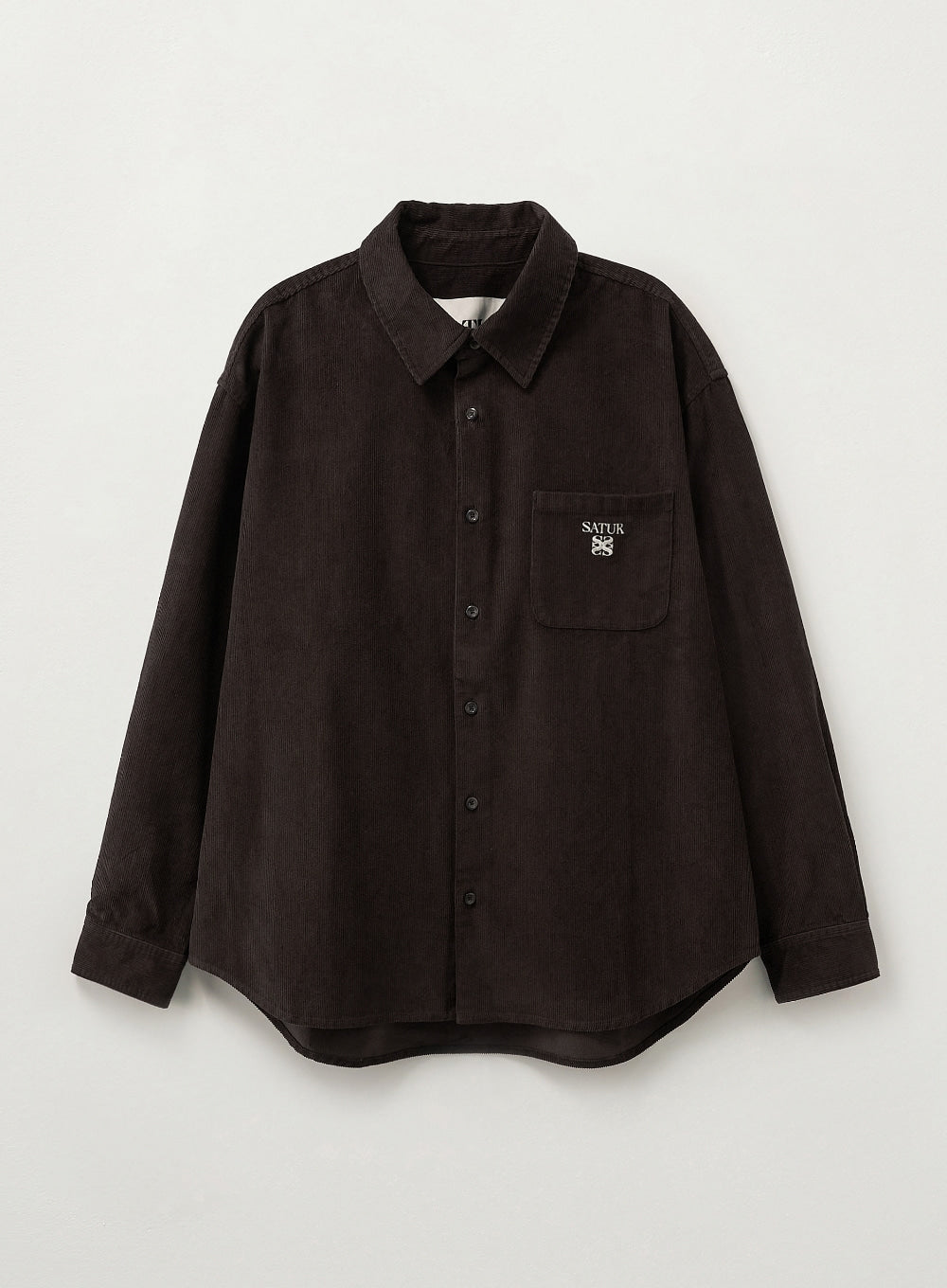 [satur] Soft Corduroy Shirt - Brown