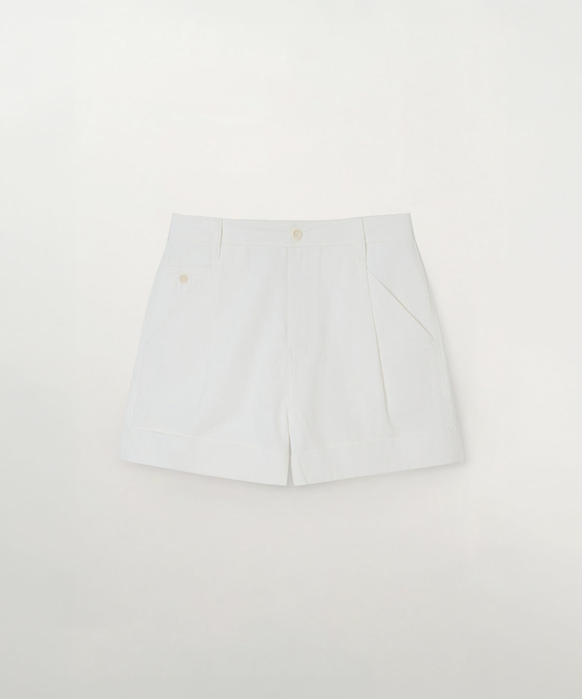 Satur (W) Pocket Cotton Chino Shorts - White