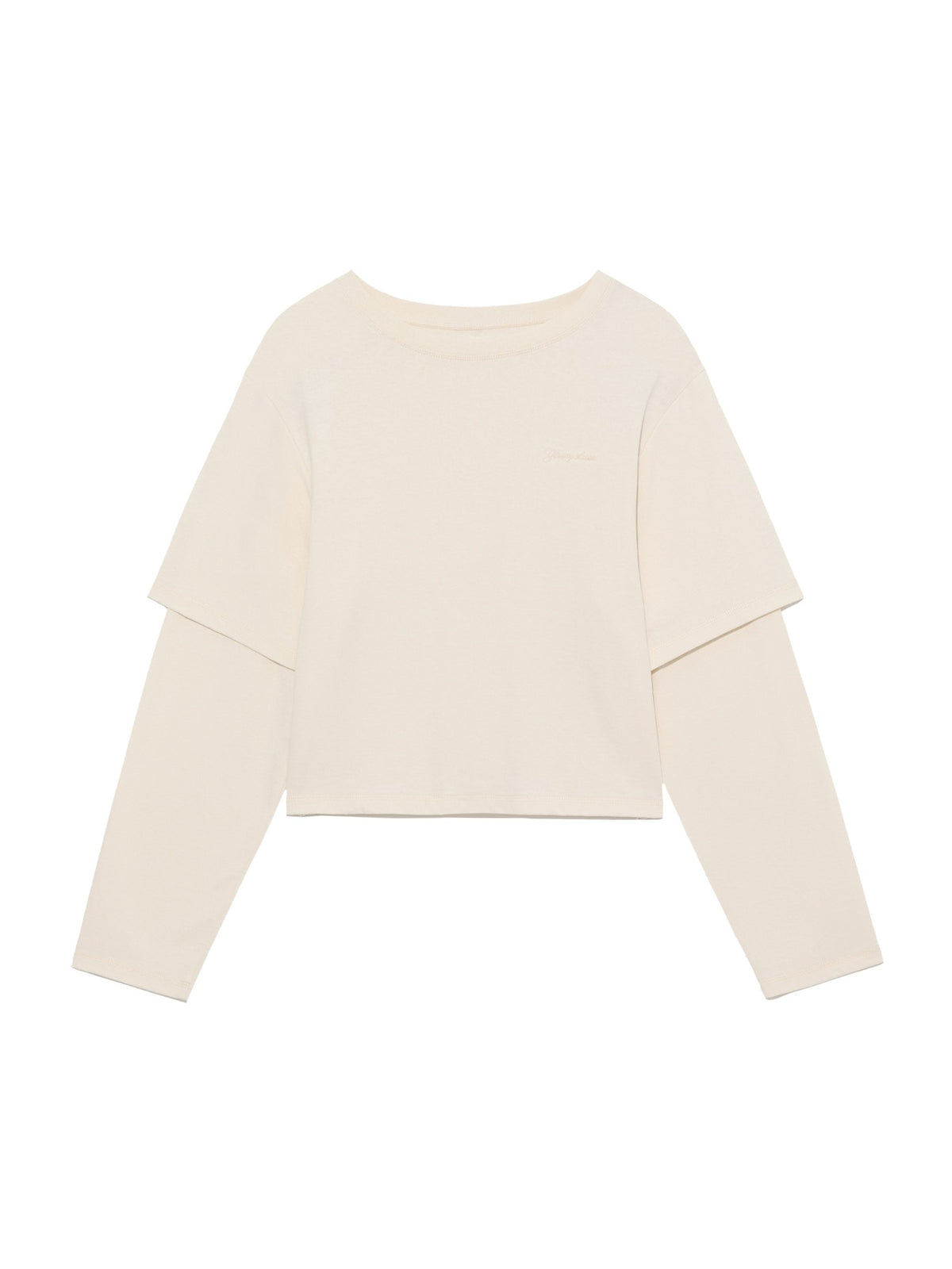 GLOWNY G Double Sleeve Letter Tee (Ivory)