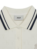 MLB Korea Women's Classic Monogram Tone-on-Tone Jacquard Collar Ops