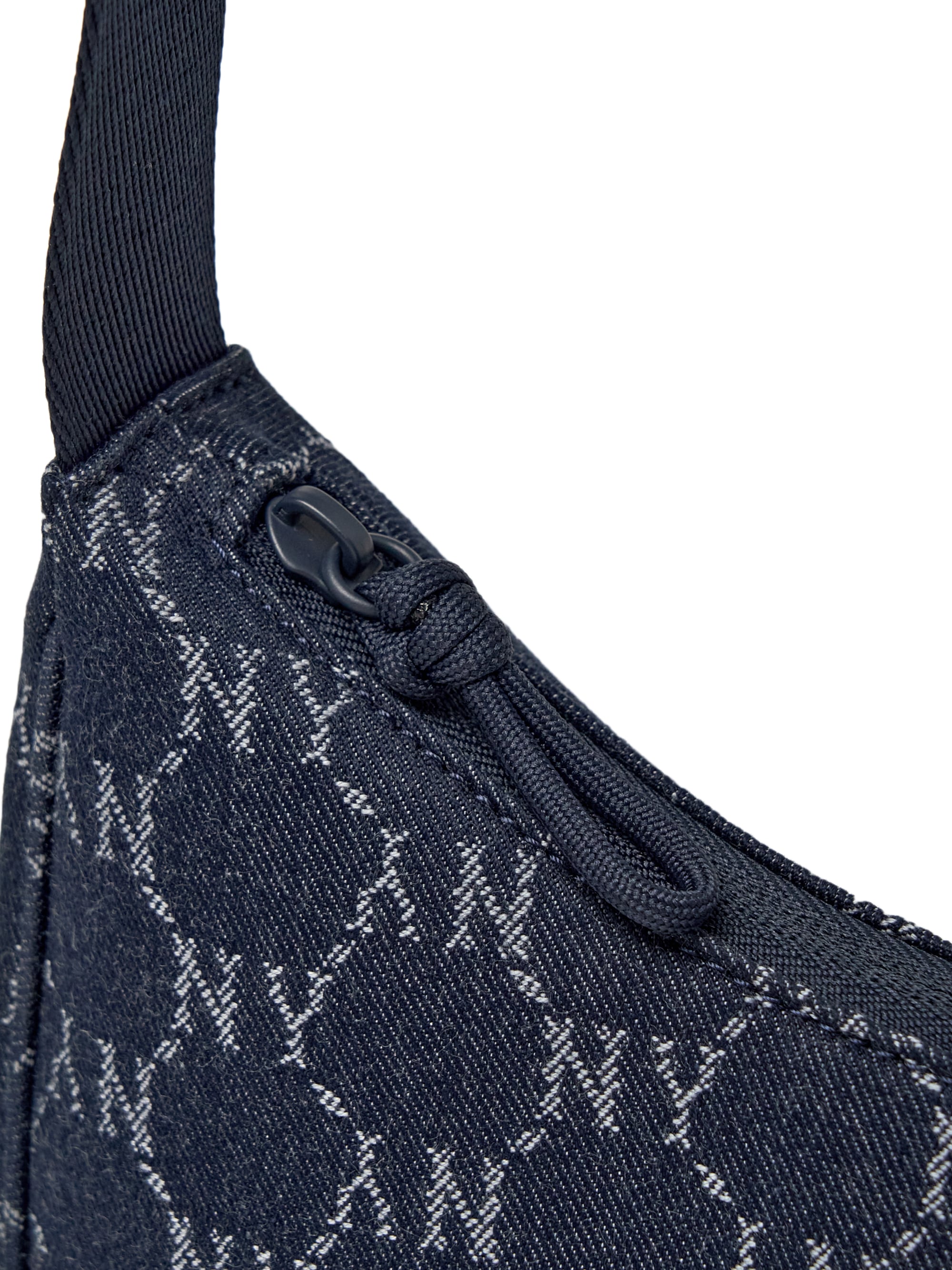 MLB Korea Dia Monogram Denim Jqd Hobo Bag