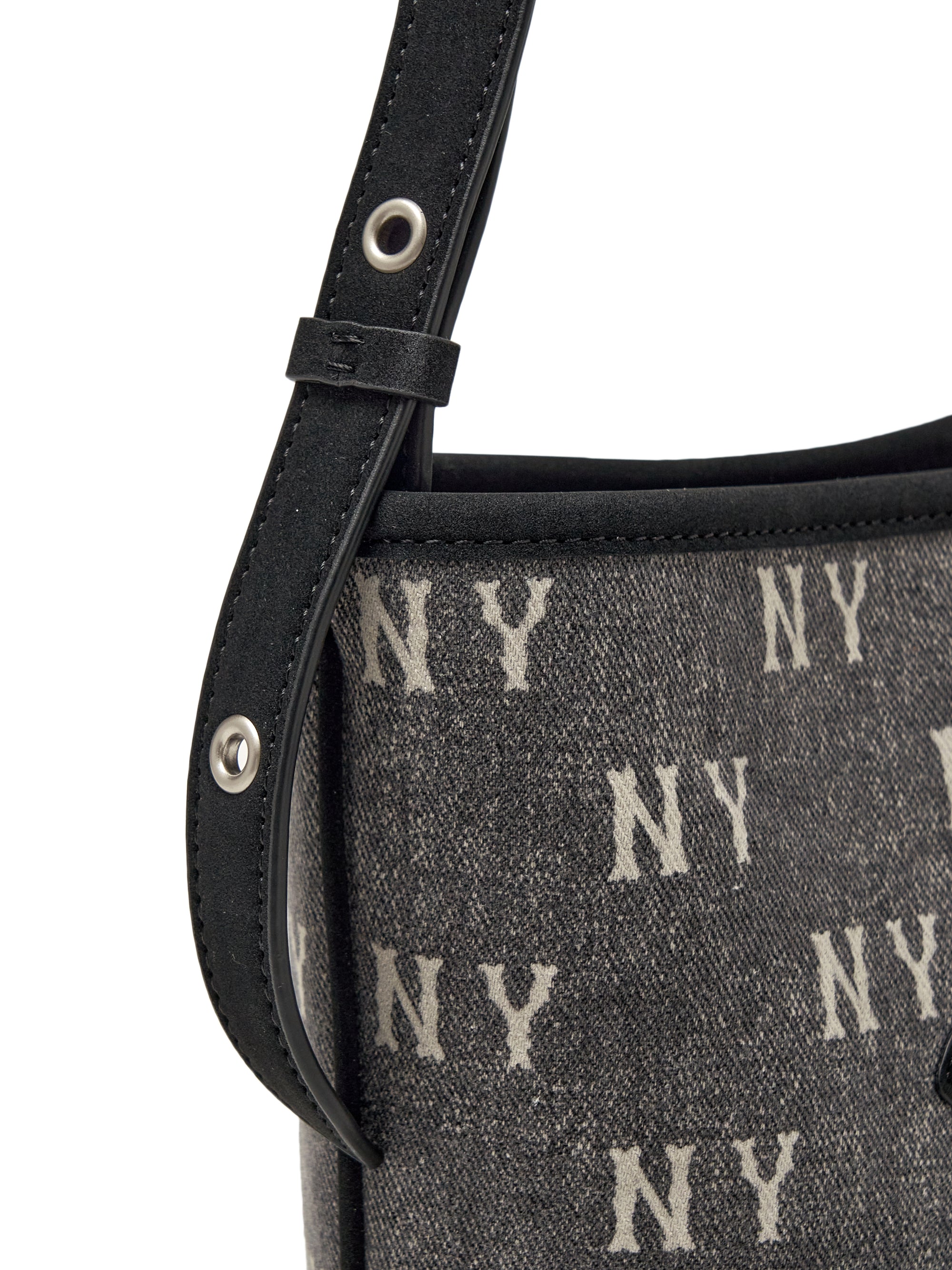 [MLB] Classic Monogram Vintage Denim Mini Bucket Bag
