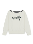 Mlb Women's Varsity Sportive Off-Shoulder Sweatshirt