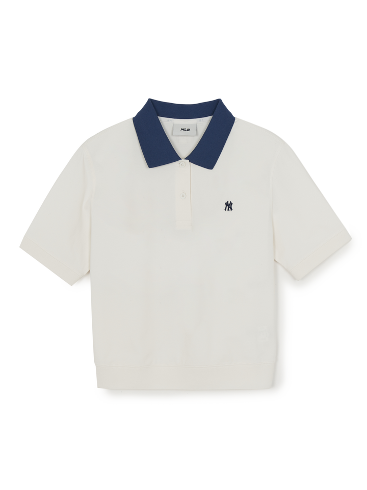 MLB Korea Women's Basic Crop Polo T-Shirts