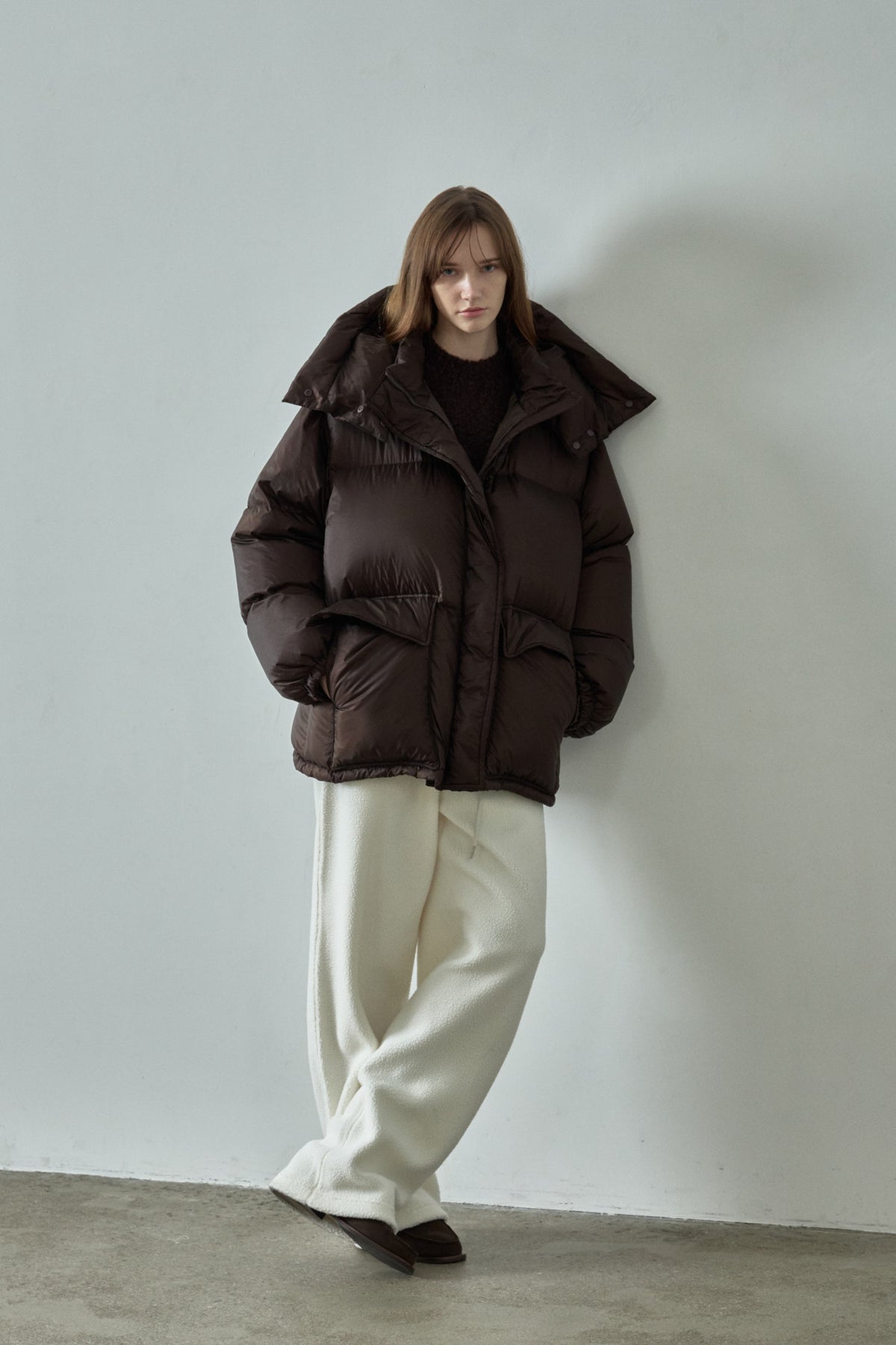 Facade Pattern Goose Down Half Padding brown