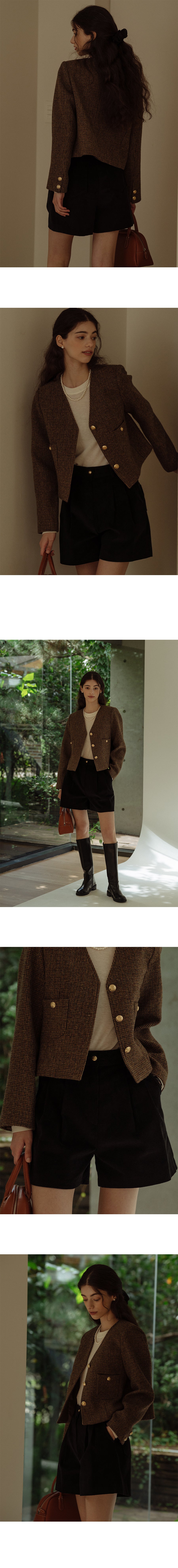 Tillidie Corduroy two turk short pants Black
