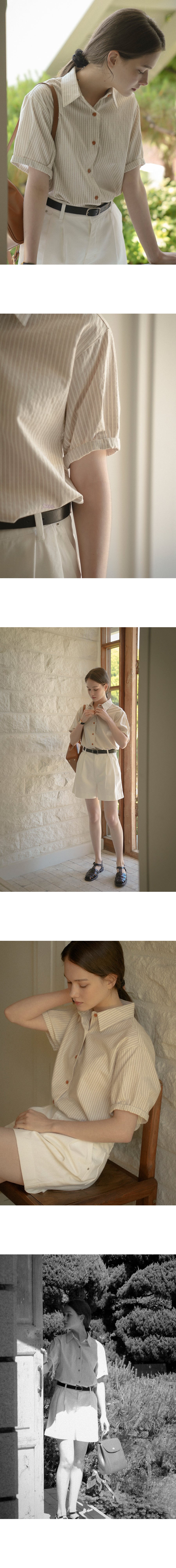 Tillidie Ann button point shirt Beige