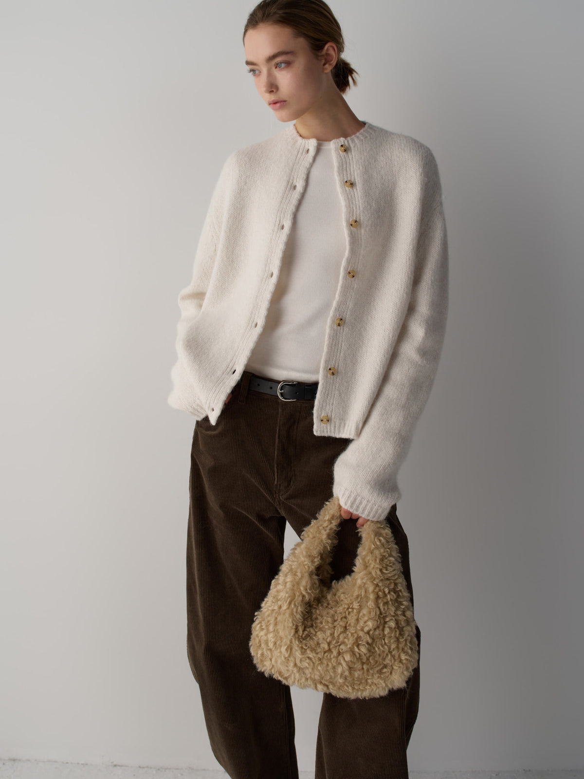 Facade Pattern Fluffy East Tote Bag beige