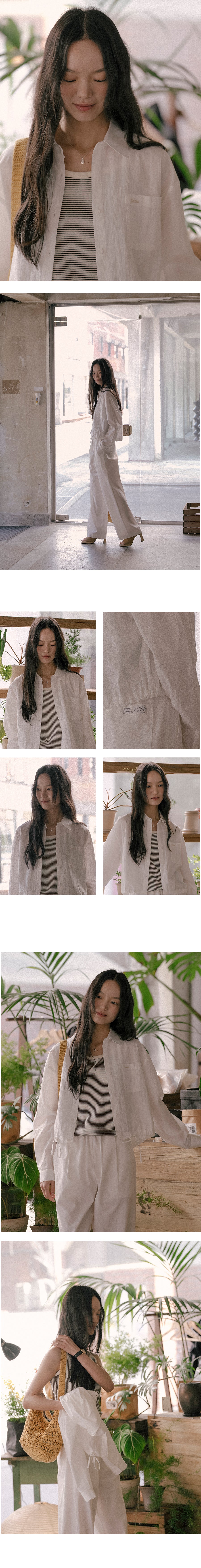 Tillidie Crop cotton Shirt Ivory