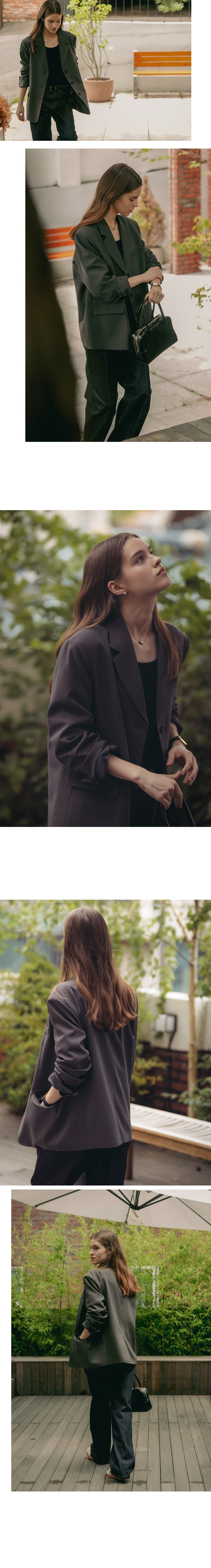 Tillidie Essential 3-button blazer Gray