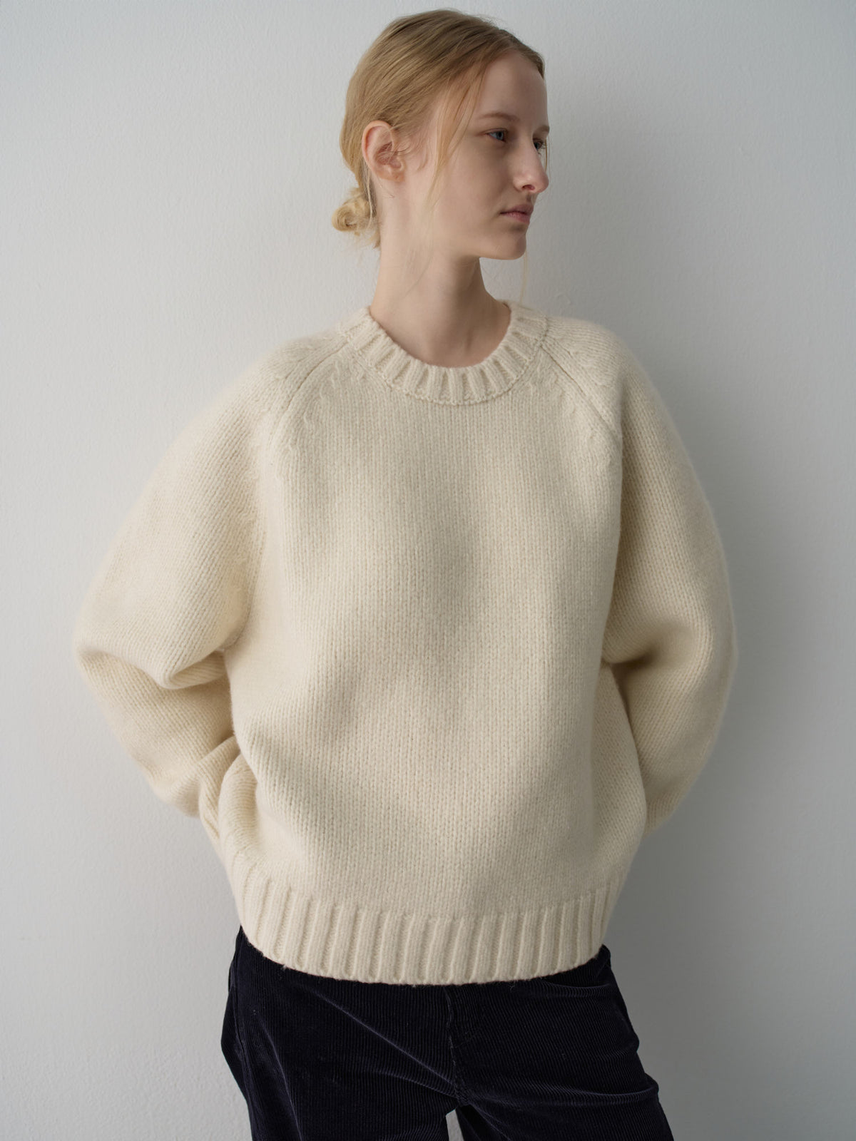 Facade Pattern Essential Raglan Knitwear ivory