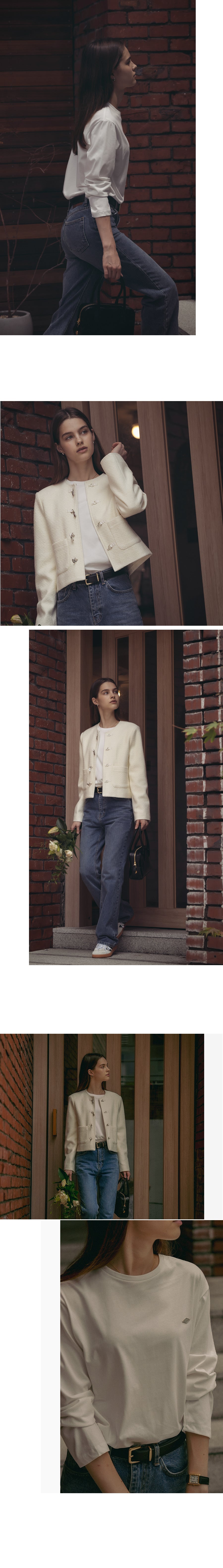 Tillidie Silket cotton long sleeve t-shirt Ivory